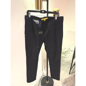 Descendant of Thieves Ransom Fit Black Slim Tapered Drawstring Pants Mens 33